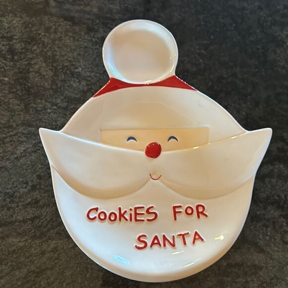 Santa Cookie Plate - Picture 1 of 6